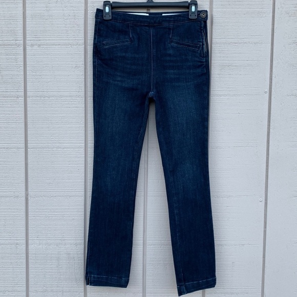 pilcro and The Letterpress by Anthropologie High-Rise Capri Denim Leggings - Picture 2 of 16